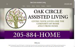 Oak Circle Assisted Living website