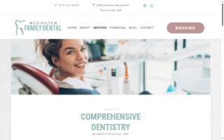 Wedington Family Dental website
