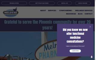 Melrose Pharmacy website
