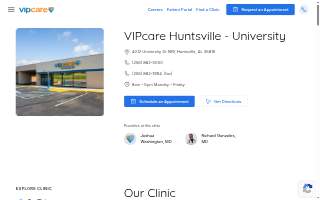 VIPcare Huntsville - University website