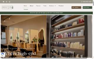 Rooted Salon website