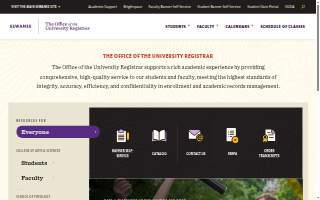 Registrar website