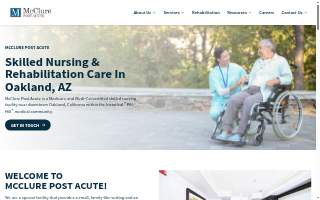 McClure Post Acute website