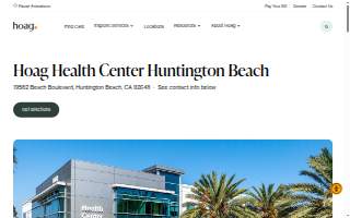 Hoag Health Center - Huntington Beach website
