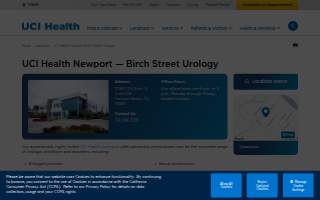 UCI Health Newport — Birch Street Urology website