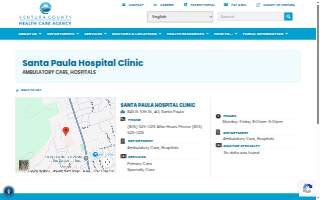 Santa Paula Hospital Clinic website