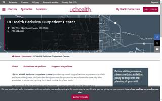 UCHealth Parkview Outpatient Center website