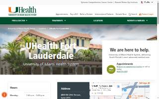 UHealth Fort Lauderdale website