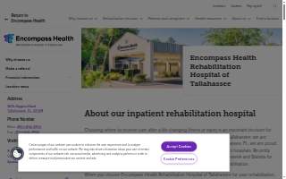 Encompass Health Rehabilitation Hospital of Tallahassee website
