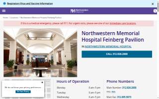 Northwestern Memorial Hospital Feinberg Pavilion website