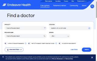 Endeavor Health | Health Center - Schaumburg website