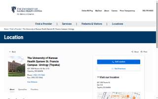 The University of Kansas Health System St. Francis Campus- Urology website