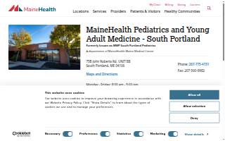 MaineHealth Pediatrics and Young Adult Medicine - South Portland website