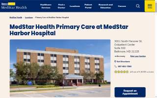 MedStar Health: Primary Care at MedStar Harbor Hospital website