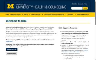University Health Service, University of Michigan website
