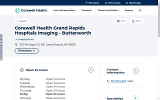 Corewell Health Grand Rapids Hospitals Interventional Radiology - Butterworth website