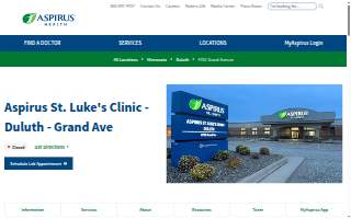 Aspirus St. Luke's Clinic - Duluth - Grand Ave website