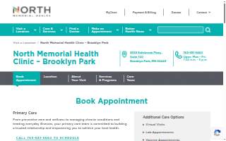North Memorial Health Clinic - Brooklyn Park website