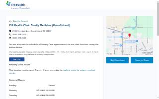 CHI Health Clinic Family Medicine (St. Francis) website