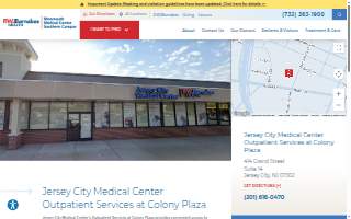 Jersey City Medical Center Outpatient Services at Colony Plaza website