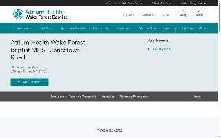 Atrium Health Wake Forest Baptist MHS - Jonestown Road website