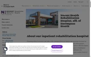 Novant Health Rehabilitation Hospital, affl. of Encompass Health website