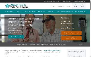 Atrium Health Wake Forest Baptist Diabetes and Endocrinology Center website