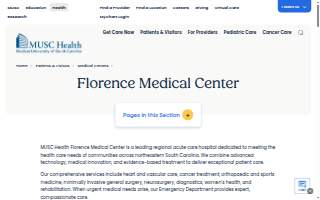 MUSC Health Florence Medical Center website