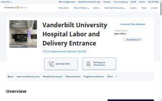 Vanderbilt University Hospital Labor and Delivery Entrance website
