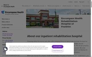 Encompass Health Rehabilitation Hospital of Franklin website