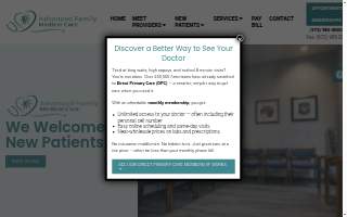 Advanced Family Medical Care website