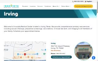Innovista Medical Center - Irving website