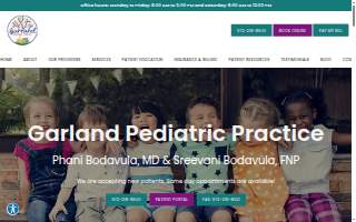 Garland Pediatric Practice website