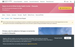 Baylor Scott & White Family Health Center - Mesquite website