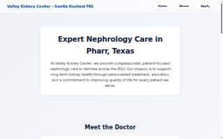Valley Kidney Center website