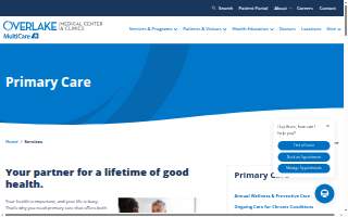 Overlake Clinics Redmond Primary Care website