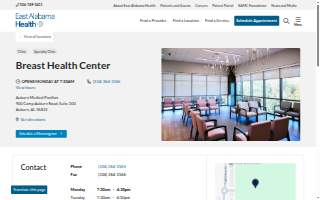 Breast Health Center website