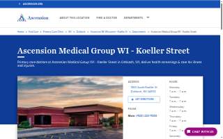 Ascension Medical Group WI - Koeller Street website