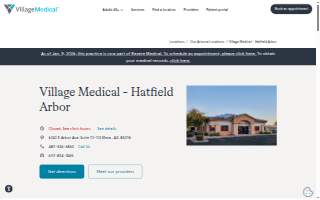 Village Medical - Hatfield Arbor website