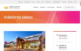 Adelante Healthcare of Mesa website
