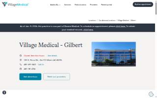 Village Medical - Gilbert website