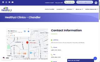 HealthyU Clinics of Chandler website