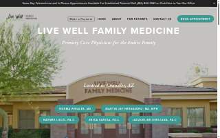 Live Well Family Medicine website