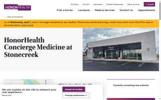 HonorHealth Concierge Medicine at Stonecreek website
