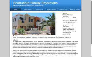 Scottsdale Family Physicians website
