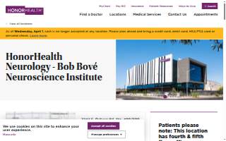 HonorHealth Neurology - Bob Bové Neuroscience Institute website