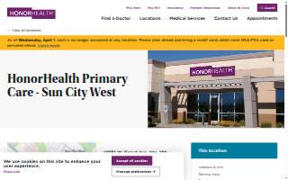 HonorHealth Primary Care - Sun City West website