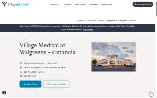 Village Medical at Walgreens - Vistancia website