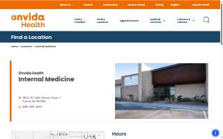 Onvida Health Internal Medicine website