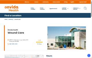 Onvida Health Wound Care website
